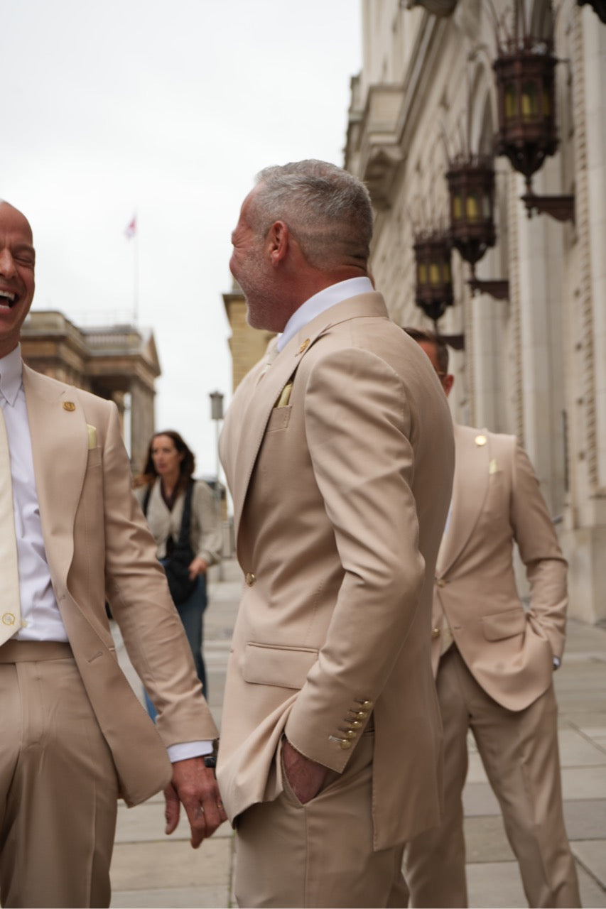 Groomsmen wearing Signature Bespoke wedding tailoring