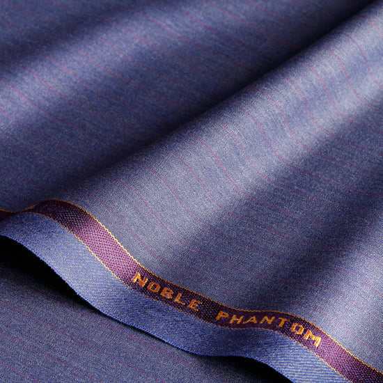 Noble Phantom blue cloth selected for bespoke business tailoring