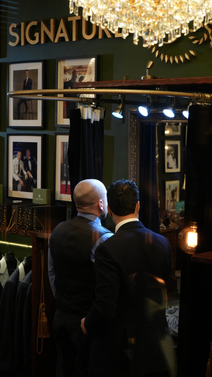 Mo Adass fitting Liverpool Football Club players in Signature Bespoke tailoring